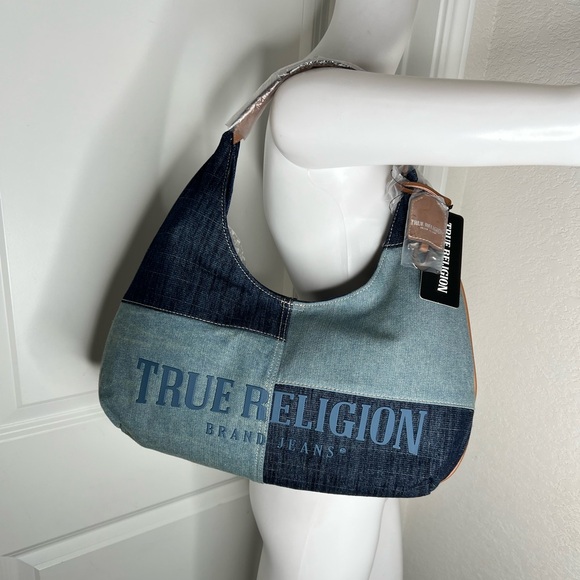 True Religion Denim Patchwork Hobo Bag - Picture 3 of 11